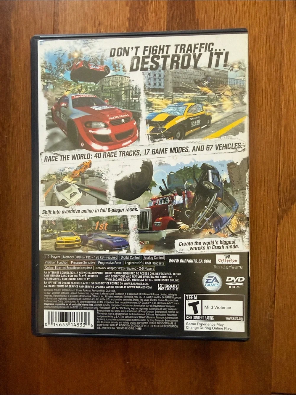 Burnout 3 Takedown PlayStation 2 PS2 Racing Game Complete with Manual